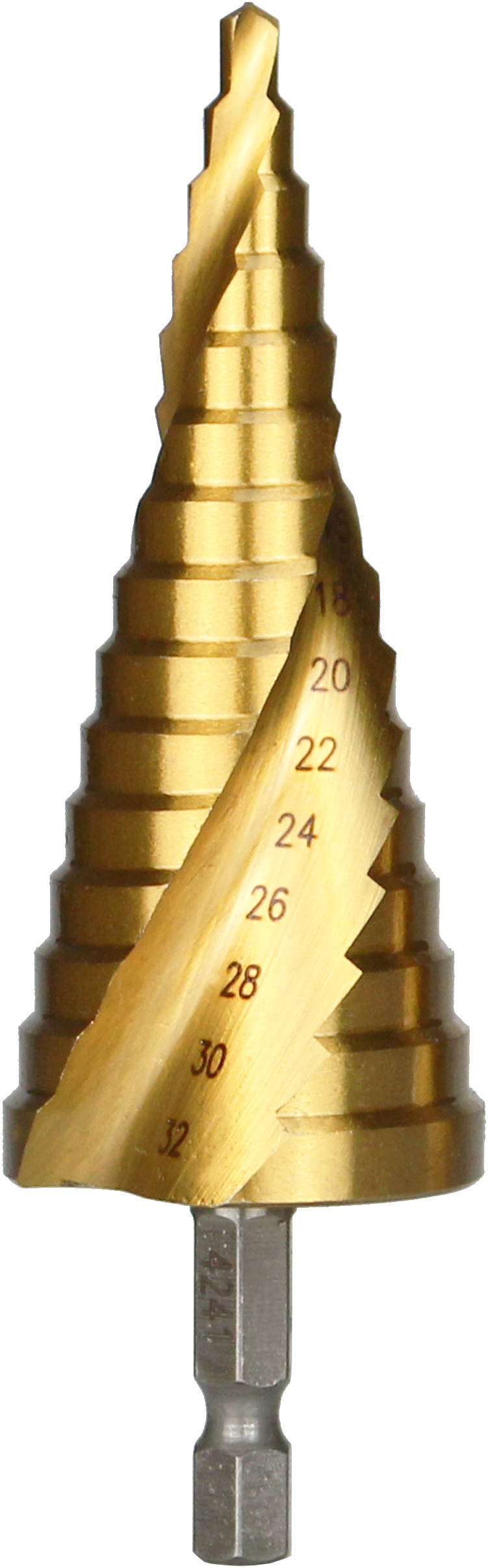 מקדח ספירלה מדורג 4 - 32 מ'מ